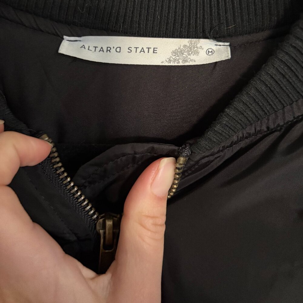 Altar'd State Black Bomber Jacket